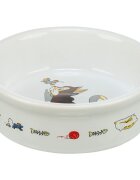 Trixie Cat & Mouse castron pisici rotund ceramică alb 0.2l ⌀12cm