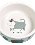 Trixie Cat Party castron pisici rotund ceramică diverse culori XS-S(0.2l ⌀12cm)