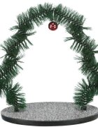 Trixie Christmas Arc Masaj & Joaca scratcher pisici cu sunet metal verde și gri 44x42cm