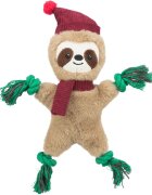 Trixie Christmas Lenes jucărie sfoară câini XS-XL cu sunet bumbac maro și verde 30cm