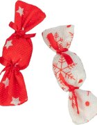 Trixie Christmas Set Bomboane cu foşnet jucărie stimulare pândă pisici cu sunet poliester alb și roșu 11cm
