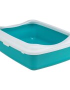 Trixie Classic litieră pisici cu ramă alb și albastru 37x15x48 cm