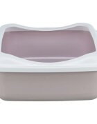 Trixie Classic litieră pisici cu ramă alb și lila 37x15x48 cm