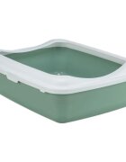 Trixie Classic litieră pisici cu ramă alb și verde 37x15x48 cm