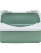 Trixie Classic litieră pisici cu ramă alb și verde 37x15x48 cm