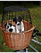 Trixie coș bicicletă câini și pisici XS(max. 5kg) răchită deschidere superioară maro 44 x 48 x 33 cm