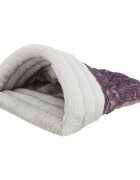 Trixie Cuddly Bag Estelle pătură ovală pisici plus mov și gri 34 x 20 x 45 cm