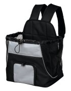 Trixie geantă transport câini și pisici XS(max. 5kg) nylon deschidere frontală&laterală cu rotile negru și gri 32 x 37 x 24 cm