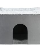 Trixie Harvey căsuța asimetric câini L-XL poliester pliabil pernă reversibilă gri și alb 119 x 47 x 50 cm