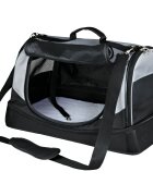 Trixie Holly geantă transport câini și pisici XS-M(max. 15kg) poliester deschidere frontală&laterală cu buzunare negru și gri 30 x 30 x 50 cm