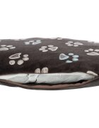 Trixie Jimmy saltea ovală câini pluș imprimeu lăbuțe husă detașabilă maro 50x35cm