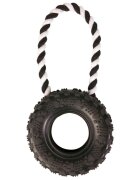 Trixie jucărie anvelopă cu sfoară câini cauciuc 15cm x 32cm negru