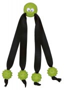 Trixie jucărie minge cu picioare de curele din nylon câini cauciuc natural 3.8 x 24cm multicolor