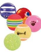 Trixie jucărie minge diverse pisici multicolor 3.5-4cm 6 buc
