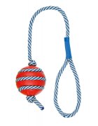Trixie jucărie minge fosforescenta cu sfoară câini cauciuc natural 5 x 40cm multicolor
