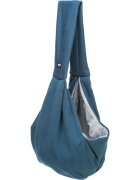 Trixie Junior geantă transport câini XS(max. 5kg) textil deschidere superioară albastru și gri 22 x 20 x 60 cm