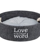 Trixie Lian coș rotund câini și pisici XS poliester gri ⌀ 45 cm