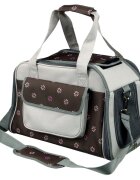 Trixie Libby geantă transport câini și pisici XS-S(max. 7kg) nylon deschidere frontală&laterală cu buzunare maro și gri 25 x 27 x 42 cm