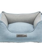 Trixie Lona pat dreptunghiular câini poliester pernă reversibilă antiderapant albastru și gri 80x60cm
