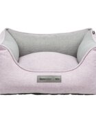 Trixie Lona pat dreptunghiular câini poliester pernă reversibilă antiderapant roz și gri 80x60cm