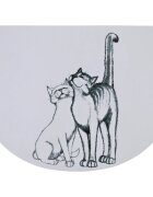 Trixie Love Cat covoraș pisici asimetric antiderapant plastic alb 1buc 40x30cm