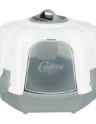 Trixie Maro Corner litieră acoperită pisici cu filtru de colț cu lopățică gri și 60x43x52 cm