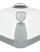 Trixie Maro Corner litieră acoperită pisici cu filtru de colț cu lopățică gri și 60x43x52 cm
