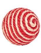 Trixie minge cu catnip jucărie pisici sisal cu sunet multicolor 6 cm