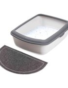 Trixie Non-slip covoraș litieră semicircular pisici antracit 59x35 cm