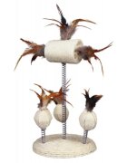 Trixie pendula cu minge și pană jucărie pisici multicolor 15 x 30cm