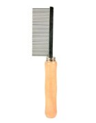 Trixie pieptăn câini cu mâner dinți rari metal 18cm