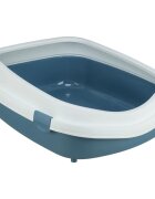 Trixie Primo XXL litieră pisici cu ramă alb și albastru 56x25x71 cm