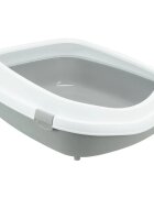 Trixie Primo XXL litieră pisici cu ramă alb și gri 56x25x71 cm