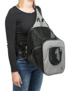 Trixie Savina rucsac transport câini și pisici XS-S(max. 10kg) poliester deschidere frontală&superioară negru și gri 30 x 26 x 33 cm