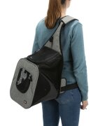 Trixie Savina rucsac transport câini și pisici XS-S(max. 10kg) poliester deschidere frontală&superioară negru și gri 30 x 26 x 33 cm