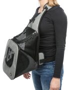 Trixie Savina rucsac transport câini și pisici XS-S(max. 10kg) poliester deschidere frontală&superioară negru și gri 30 x 26 x 33 cm