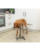 Trixie set suport castroane câini + 2 boluri înalțime reglabilă metal L-XL(2.8l ⌀24cm)