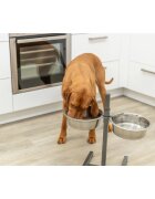 Trixie set suport castroane câini + 2 boluri înalțime reglabilă metal L-XL(2.8l ⌀24cm)