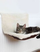Trixie sezlong pentru calorifer dreptunghiular pisici poliester bej și crem 45 x 26 x 31 cm