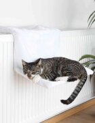 Trixie sezlong pentru calorifer dreptunghiular pisici poliester husă detașabilă alb 45 x 24 x 31 cm