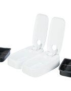 Trixie TX2 hrănitor automat câini 2 boluri dreptunghiular programabil plastic alb și negru S-L(0.6l 27x7cm)