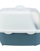Trixie Vico Open Top litieră acoperită pisici cu filtru cu lopățică alb și albastru 40x40x56 cm