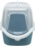 Trixie Vico Open Top litieră acoperită pisici cu filtru cu lopățică alb și albastru 40x40x56 cm