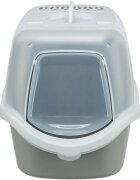 Trixie Vico Open Top litieră acoperită pisici cu filtru cu lopățică alb și gri 40x40x56 cm