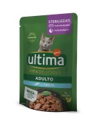 ULTIMA Fit & Delicious Sterilised Păstrăv plic hrană umedă pisici sterilizate (în sos) 85g x 24buc