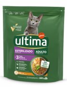 ULTIMA Sterilised Pui hrană uscată pisici sterilizate 800g