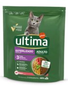 ULTIMA Sterilised Vită hrană uscată pisici sterilizate 800g