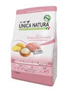 UNICA Natura Mono M-XL Porc și Orez hrană uscată câini 12kg