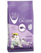 Vancat Lavanda așternut igienic pisici granule bentonită aglomerant neutralizare mirosuri 5kg