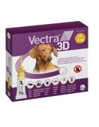 Vectra 3D spot-on solutie antiparazitara caini spot-on soluție antiparazitară câini 1.5-4 kg 3 pipete